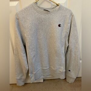 Champion Light Gray Crewneck Men's Sweatshirt